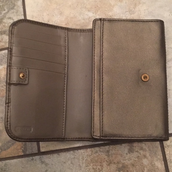 Coach Taupe Shimmer Wallet - Picture 2 of 3